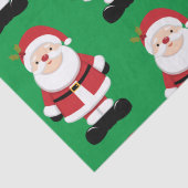 Weihnachtsmann mit grünem Hintergrund Seidenpapier (Detail)