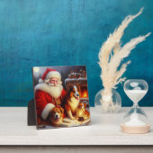 Weihnachtsmann mit Hunden 1 Fotoplatte (InSitu)