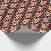 Weihnachtsmann mit Hunden 1 Geschenkpapier (Ecke)