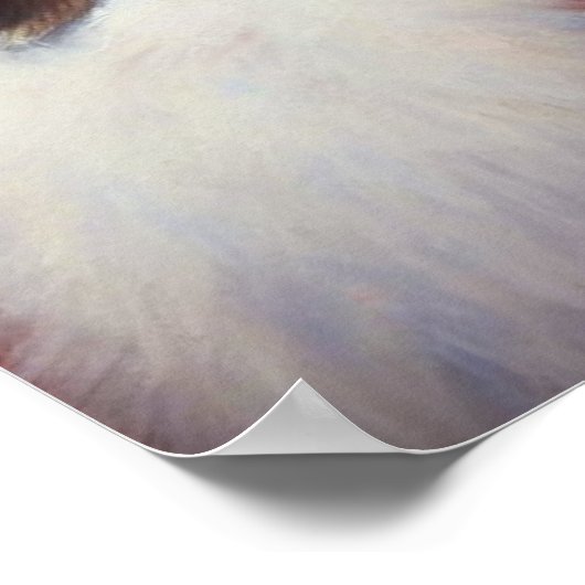 Weihnachtsmann mit Hunden 2 Poster (Ecke)