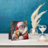 Weihnachtsmann mit Hunden 3 Fotoplatte (InSitu)