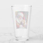 Weihnachtsmann mit Hunden 3 Glas (Rückseite)