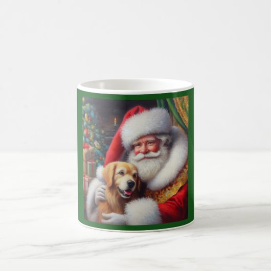 Weihnachtsmann mit Hunden 3 Kaffeetasse (Mittel)