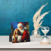 Weihnachtsmann mit Hunden 4 Fotoplatte (InSitu)