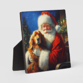 Weihnachtsmann mit Hunden 4 Fotoplatte (Vorderseite)
