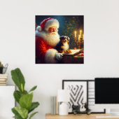 Weihnachtsmann mit Hunden 5 Poster (Heimbüro)