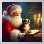 Weihnachtsmann mit Hunden 5 Poster (Vorne)