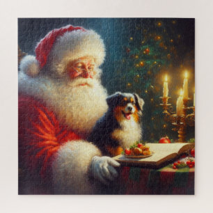 Weihnachtsmann mit Hunden 5 Puzzle