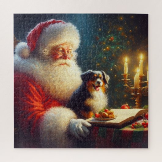Weihnachtsmann mit Hunden 5 Puzzle (Vertikal)