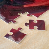 Weihnachtsmann mit Irisch Rotem Setter Weihnachtsk Puzzle (Seite)