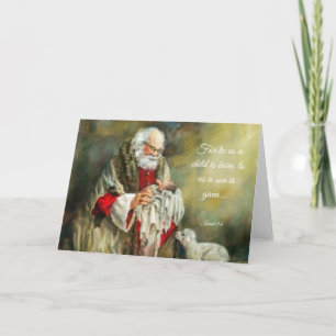 Weihnachtsmann mit Jesuskind Feiertagskarte