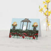 Weihnachtsmann mit Kerze, Pinecones, Ornamente Karte (Gelbe Blume)