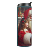 Weihnachtsmann mit Kindern 1 Thermosbecher (Nach links gedreht)