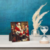 Weihnachtsmann mit Kindern 3 Fotoplatte (InSitu)