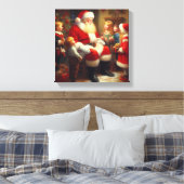 Weihnachtsmann mit Kindern 3 Leinwanddruck (Insitu (Schlafzimmer))