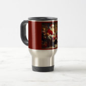 Weihnachtsmann mit Kindern 3 Reisebecher (Vorderseite Links)