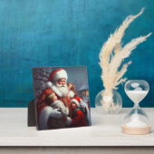 Weihnachtsmann mit Kindern 4 Fotoplatte (InSitu)