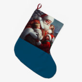 Weihnachtsmann mit Kindern 4 Großer Weihnachtsstrumpf (Vorderansicht (hängend))