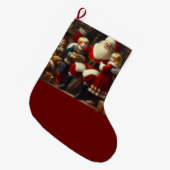 Weihnachtsmann mit Kindern 6 Großer Weihnachtsstrumpf (Vorderansicht (hängend))