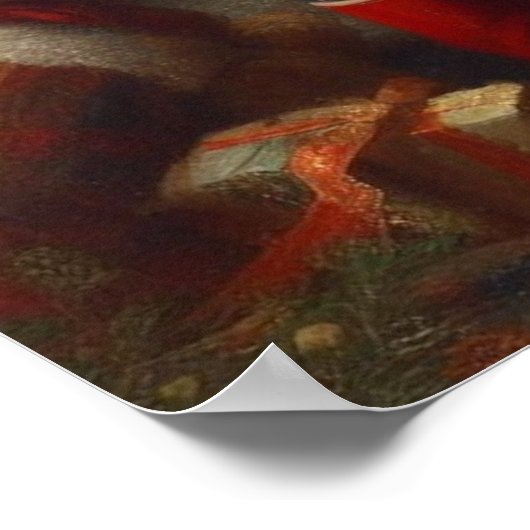 Weihnachtsmann mit Kindern 6 Poster (Ecke)