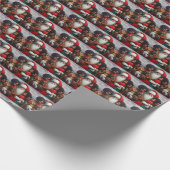 Weihnachtsmann mit Kindern 7 Geschenkpapier (Ecke)