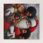 Weihnachtsmann mit Kindern 7 Puzzle (Horizontal)