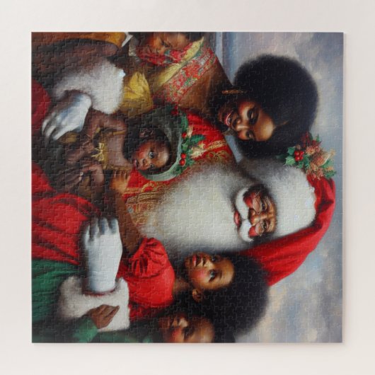 Weihnachtsmann mit Kindern 7 Puzzle (Horizontal)