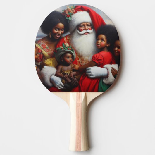 Weihnachtsmann mit Kindern 7 Tischtennis Schläger (Vorderseite)