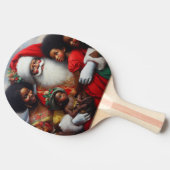 Weihnachtsmann mit Kindern 7 Tischtennis Schläger (Seitenansicht)