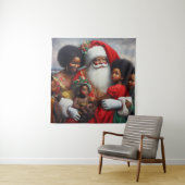 Weihnachtsmann mit Kindern 7 Wandteppich (Beispiel)