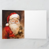 Weihnachtsmann mit Laterne Karte (Innenseite)