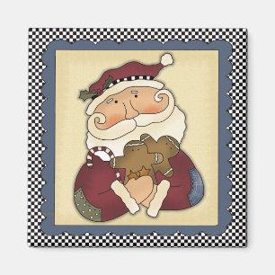 Weihnachtsmann mit Lebkuchen Weihnachtsmagnet Magnet