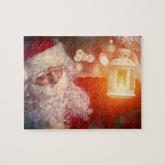 Weihnachtsmann mit leichtem Jigsaw Puzzle (Horizontal)