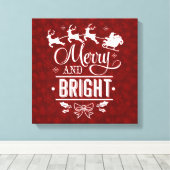 Weihnachtsmann mit leigh-fröhlicher und heller Sch Leinwanddruck (Insitu (Holzboden))