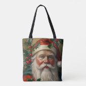 Weihnachtsmann mit Mistelzweig Tasche (Rückseite)