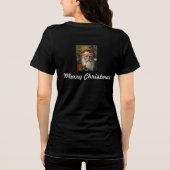 Weihnachtsmann mit Mistelzweig Tri-Blend Shirt (Rückseite)