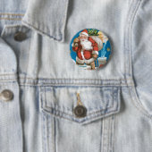 Weihnachtsmann mit Mond Button (Beispiel)