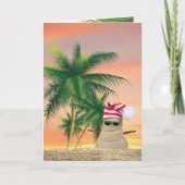 Weihnachtsmann mit Palmen Karte (Vorderseite)