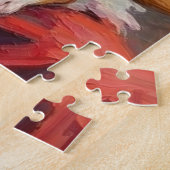 Weihnachtsmann mit Papillon-Weihnachtskunst Puzzle (Seite)