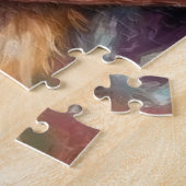 Weihnachtsmann mit Pekingeser Weihnachtskunst Puzzle (Seite)
