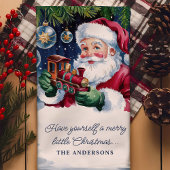 Weihnachtsmann mit Personalisierter Ausbildung Geschirrtuch