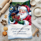 Weihnachtsmann mit Personalisierter Ausbildung Geschirrtuch