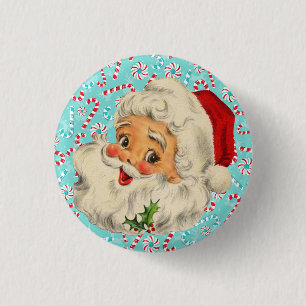 Weihnachtsmann mit Pfefferminz Button