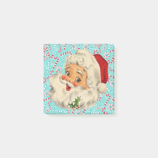 Weihnachtsmann mit Pfefferminz Post-it Klebezettel (Vorderseite)