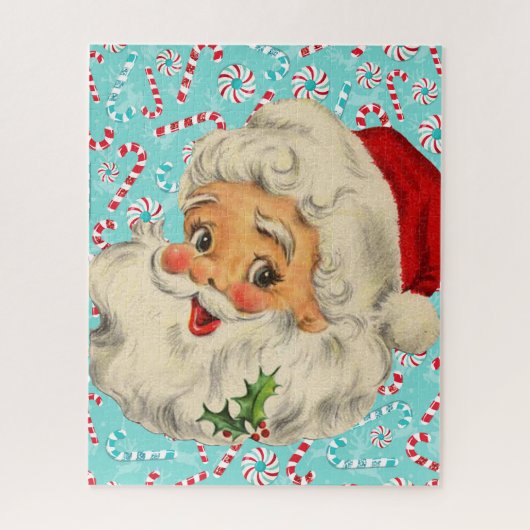 Weihnachtsmann mit Pfefferminz Puzzle (Vertikal)