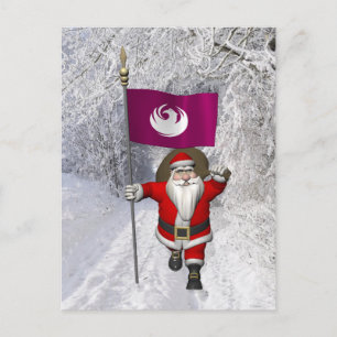 Weihnachtsmann mit Phönix Feiertagspostkarte