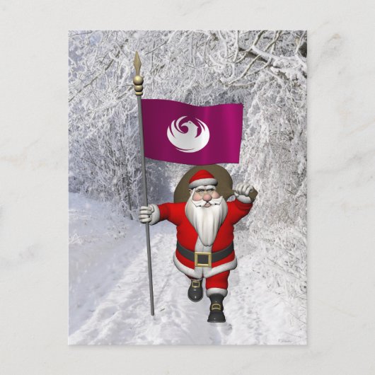 Weihnachtsmann mit Phönix Feiertagspostkarte (Vorderseite)
