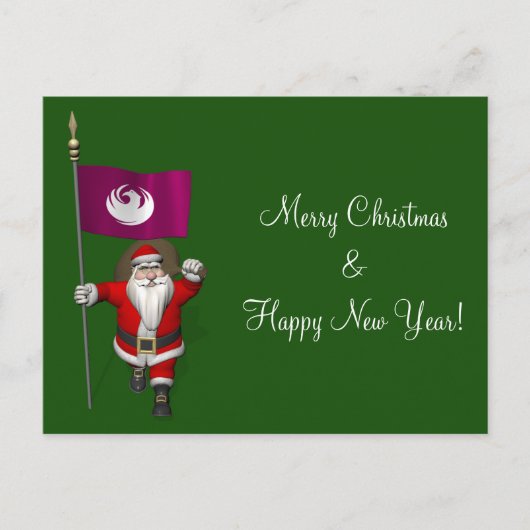 Weihnachtsmann mit Phönix Feiertagspostkarte (Vorderseite)