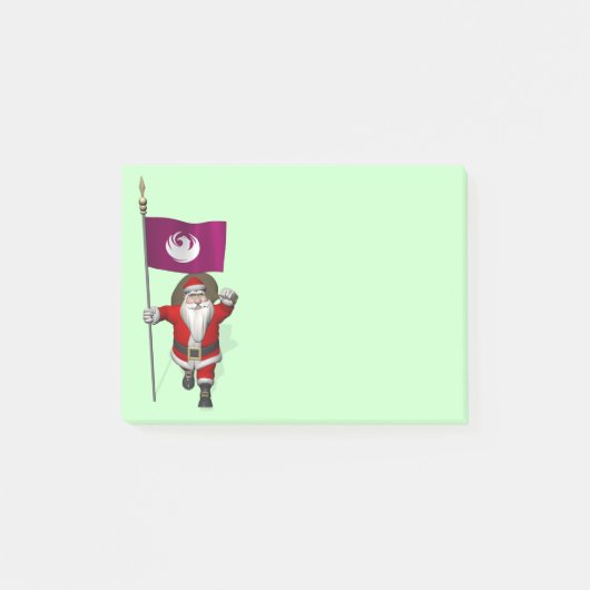 Weihnachtsmann mit Phönix Post-it Klebezettel (Vorderseite)
