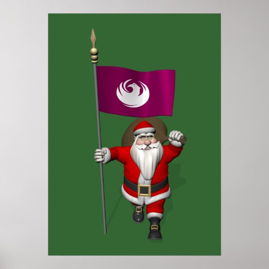 Weihnachtsmann mit Phönix Poster (Vorne)
